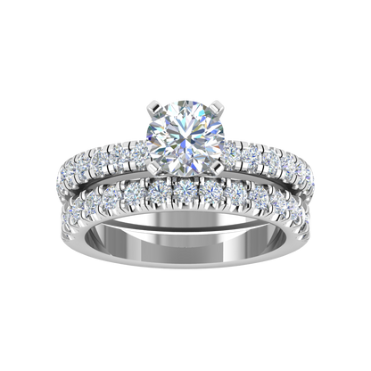 LE131-2.0 Petite Pavé 3/8 Carat Engagement Ring