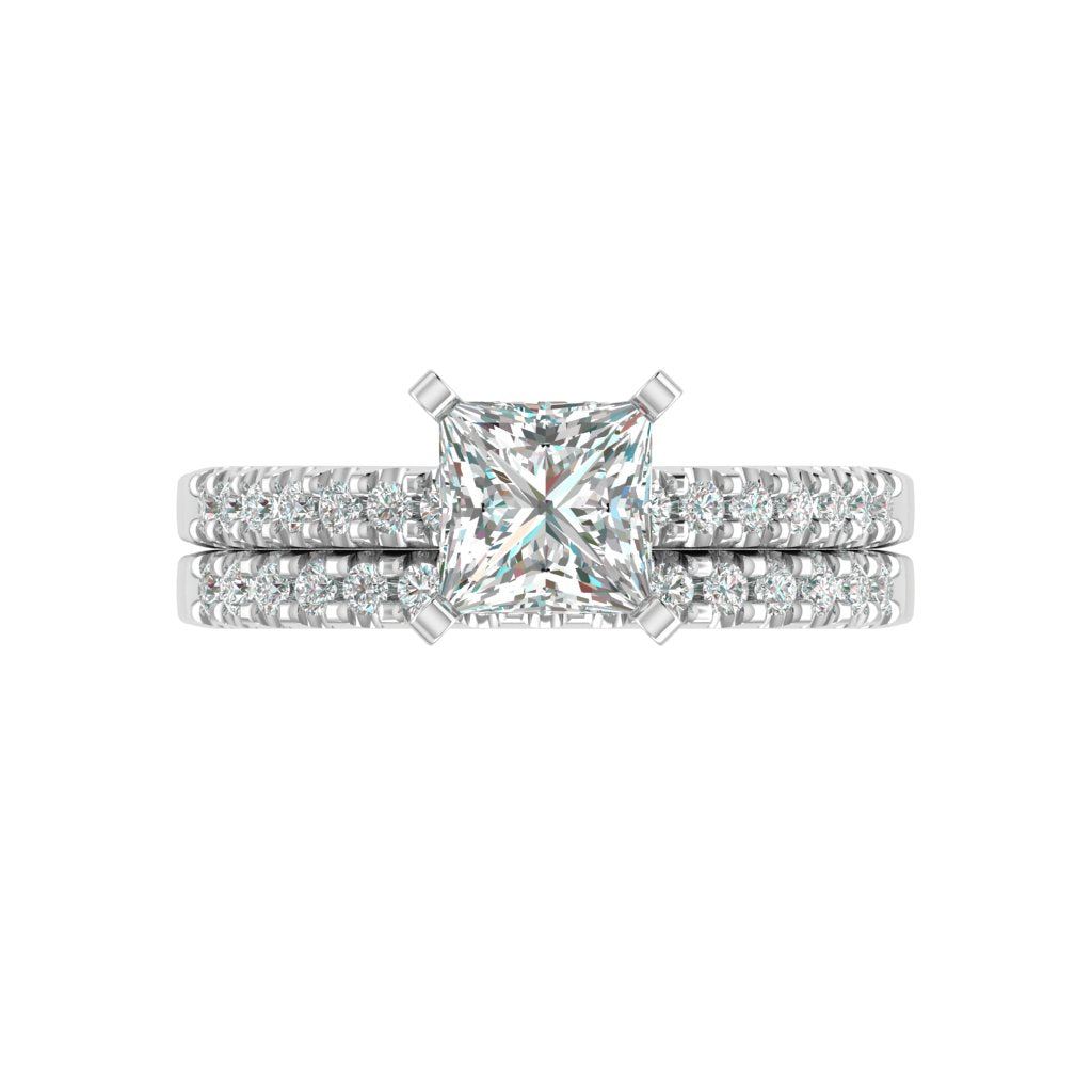 LE131-1.5 Petite Pavé 1/5 Carat Engagement Ring