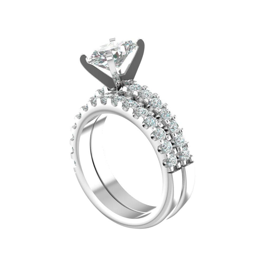 LE131-2.0 Petite Pavé 3/8 Carat Engagement Ring