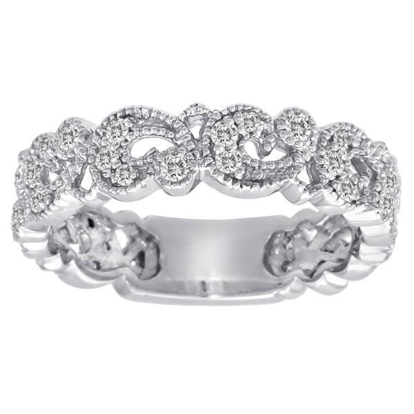 FLORAL # 7 .32 Carat Diamond Floral Band