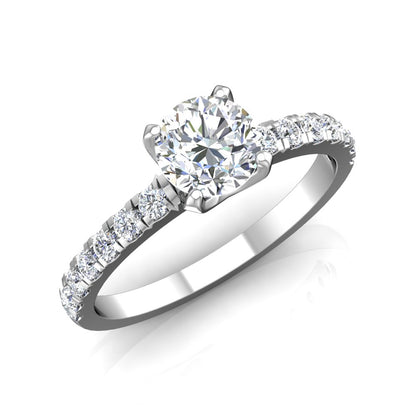 LE337 Round Engagement Ring 3/8  Carat TDW