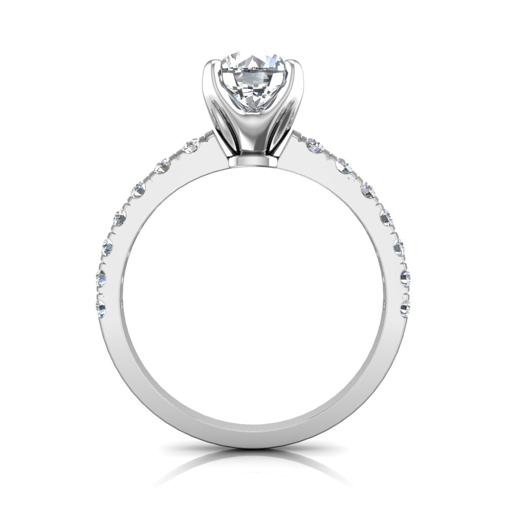 LE337 Round Engagement Ring 3/8  Carat TDW