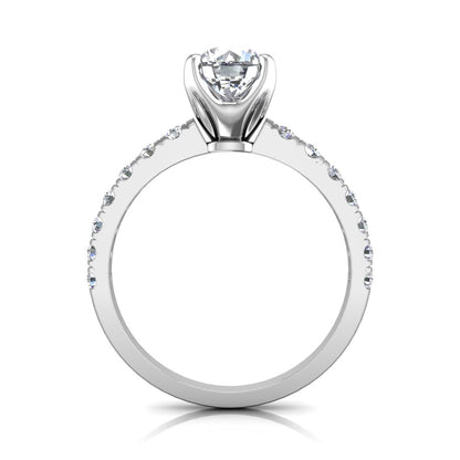 LE337 Round Engagement Ring 3/8  Carat TDW