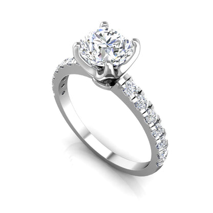 LE337 Round Engagement Ring 3/8  Carat TDW