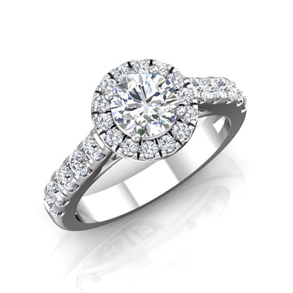 LE341 Round Engagement Ring 3/8  Carat TDW