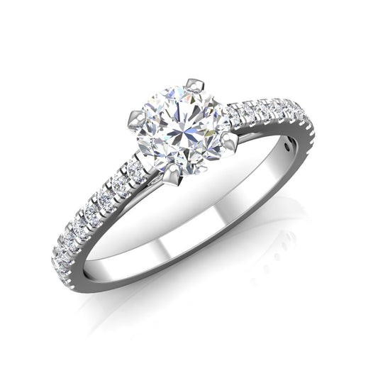 LE345 Round Engagement Ring 1/3  Carat TDW