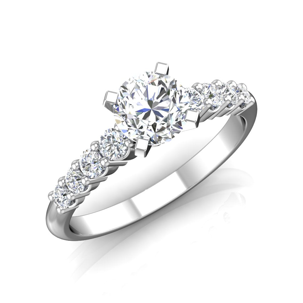 LE347 Round Engagement Ring 3/8  Carat TDW