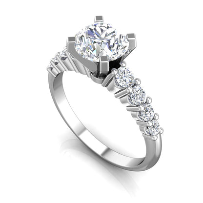 LE347 Round Engagement Ring 3/8  Carat TDW