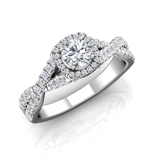 LE350 Round Engagement Ring 5/8  Carat TDW