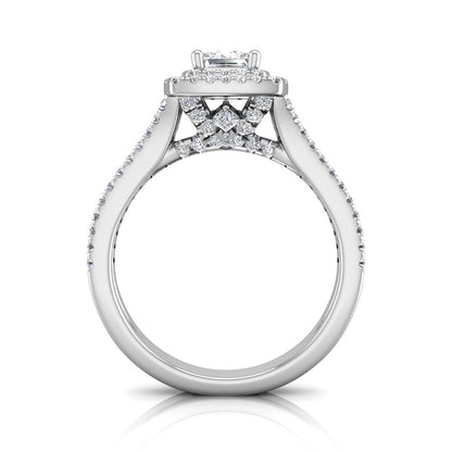 LE353 Round Engagement Ring 3/4  Carat TDW