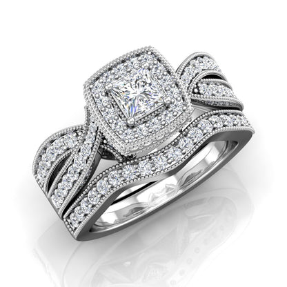 LE355 Round Engagement Ring 7/8  Carat TDW