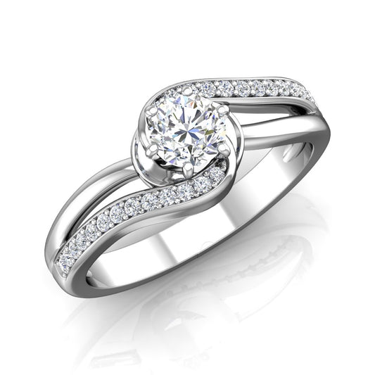 LE356 Round Engagement Ring 1/5  Carat TDW