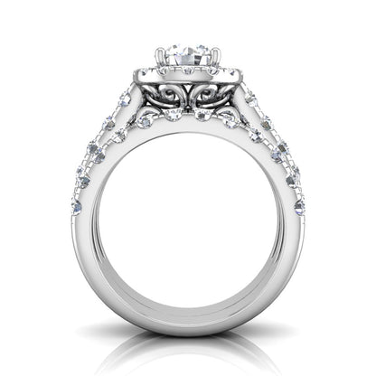 LE341 Round Engagement Ring 3/8  Carat TDW