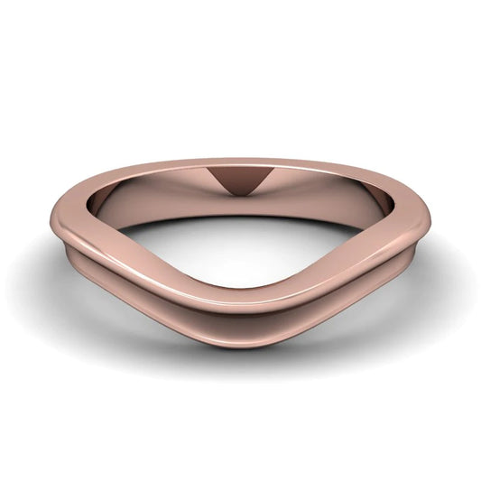 INSTOCK Concave Contour Wedding Band 14 ROSE Finger Size:7