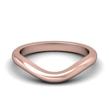 INSTOCK Half-Round Contour Wedding Band-10 14K ROSE Finger Size:7