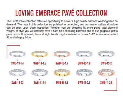 10 Piece Pave Wedding Band Display